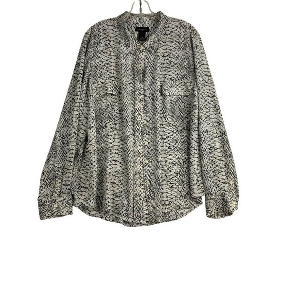 Investments shirt womens 1X 48chest button up long sleeves - Picture 4 of 5